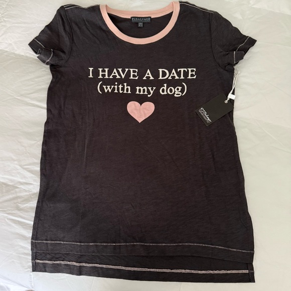 P.J. Salvage Womens I Have A Date with my dog Pajama Sleep T-shirt Grey Size XS - Picture 5 of 13